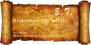Blobstein Tömör névjegykártya
